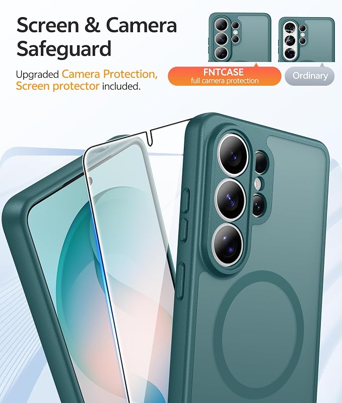 FNTCASE for Samsung Galaxy S26 Ultra Case, Compatible with Magsafe | Screen Protector, Full Camera Protection, Translucent Matte, 14FT Military Grade Drop Proof, Protective Phone Cover - Image 4