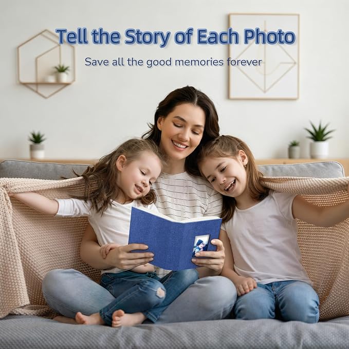Popotop Photo Album 4x6-100 Photos Photo Books with 100 Vertical Pockets,Linen Cover Albums for Family Wedding Anniversary Baby Vacation Pictures - Image 6