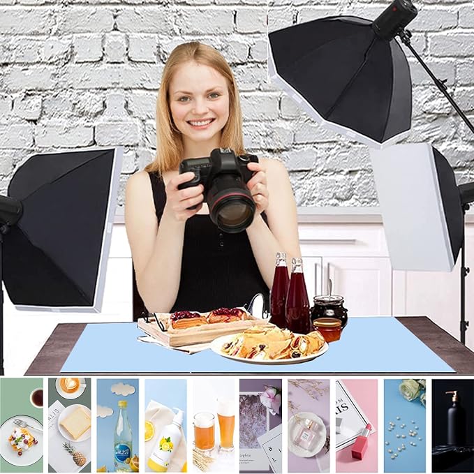 5pcs 34x22in Morandi Background Paper Photography Backdrops Solid Color Photo Background for Food, Pastry, Jewelry, Cosmetics Backdrop Shoot - Image 4