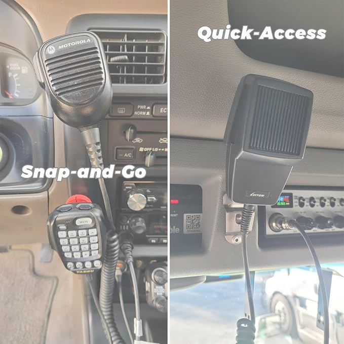 TWAYRDIO Magnetic Radio Mic Holder 2-Pack, Mobile Microphone Magnet Mount, CB Mic Hanger, for Motorola Kenwood Mics, Mounting Solutions for Car Truck Dash Board - Image 5