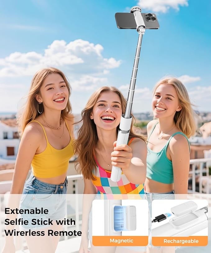 Victiv 68" Tripod for iPhone,Selfie Stick Tripod with Remote and Fill Light | 0.01s-Open Phone Tripod Stand, Lightweight & Stable, Perfect for Video Recording, Travel, Vlog, gym,Filming, Content Creation - Image 3