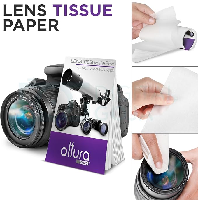 Altura Photo Camera Cleaning Kit, All-Natural Lens Cleaner, DSLR Mirrorless | Includes All-Natural Cleaner, Brush, Pen, Blower, Microfiber Cleaning Cloths & Tissue Wipes for Canon Nikon Sony DSLR Cameras - Image 8