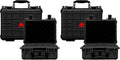 Jack Boss 13.6X11.4X6 Inch Hard Case, Portable Weather Waterproof Protective Camera Case with Customizable Foam, Foam Case Fit Use of Drones, Camera, Equipments, Black,upgraded (Pack of 2) by JACKBOSS