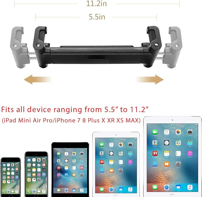 Tablet Smartphone 5/8 Microphone Stand Mount, Pro Grade Mic Adapter, Anti-Slip Holder for Musicians Performers Studio Recording Compatible with iPad mini Air Pro Galaxy tab & iPhones - Image 7