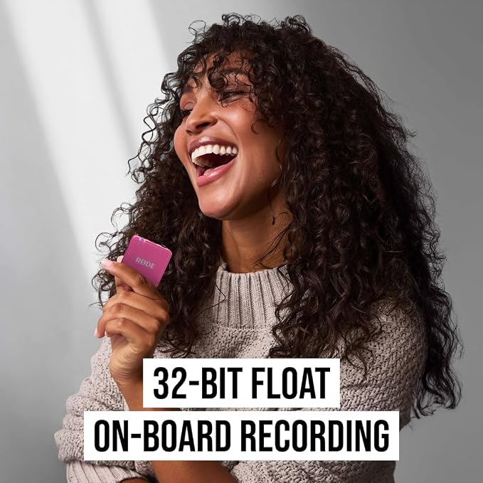 RØDE Wireless GO (Gen 3) – Compact Wireless Mic – Pristine Audio, 32-bit Float Recording, Automatic Level Control, for Phones, Cameras and Computers (Pink) - Image 2