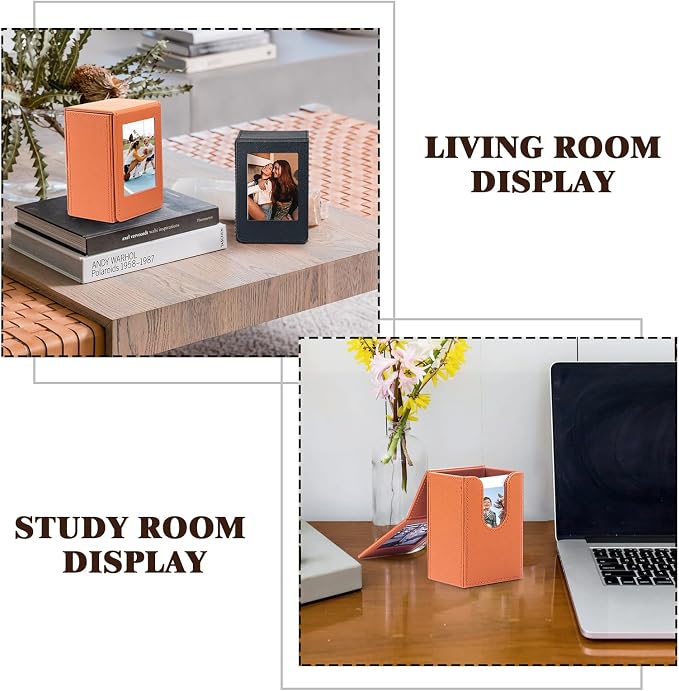 Picture Holder Case for Fujifilm Instax Mini 13/12/11/41/EVO Camera | Mini Film Photo Holder Storage Case for Instax, PU Leather Photo Pouch for 2.15x3.4 inches Films, Can Hold 50+ Films, Black - Image 6