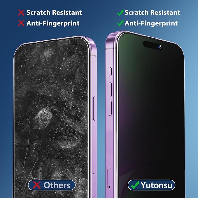 2+2 Pack Privacy Screen Protector for iPhone 17 6.3-Inch | with Camera Lens Protector, Anti-Spy Tempered Glass Film, Easy Installation, 9H Hardness, Case Friendly - Image 5