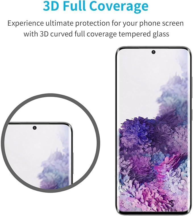 Didisky 3 Pack Screen Protector for Samsung Galaxy S20 5G 6.2'' (Not for S20 Plus +,S20 Fe,S20 Ultra,) 3D Full Coverage,Easy to Install,Transparent,9H Tempered Glass Film,Soft Touch, Scratch-Resistant - Image 5