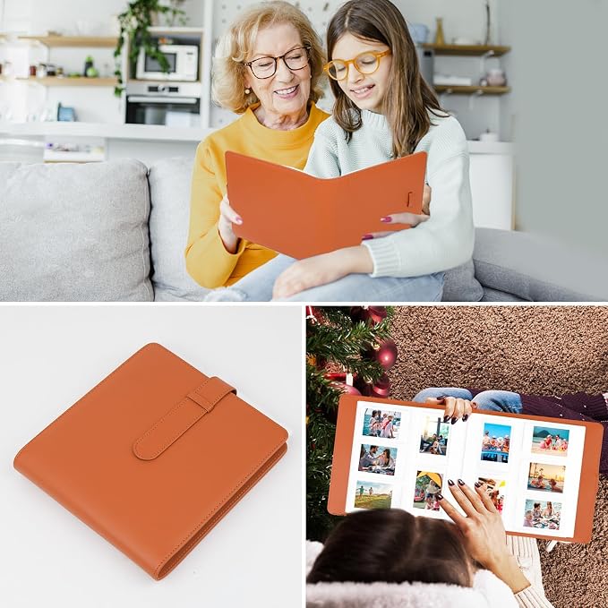 Veicevol 360-Pocket Album for Instax Mini & Polaroid 2x3 inch Photos, Black | Designed for Instax Mini and Polaroid 2x3 Photos, PU Leather Cover, Horizontal & Vertical Pockets, Wedding Birthday Travel - Image 8