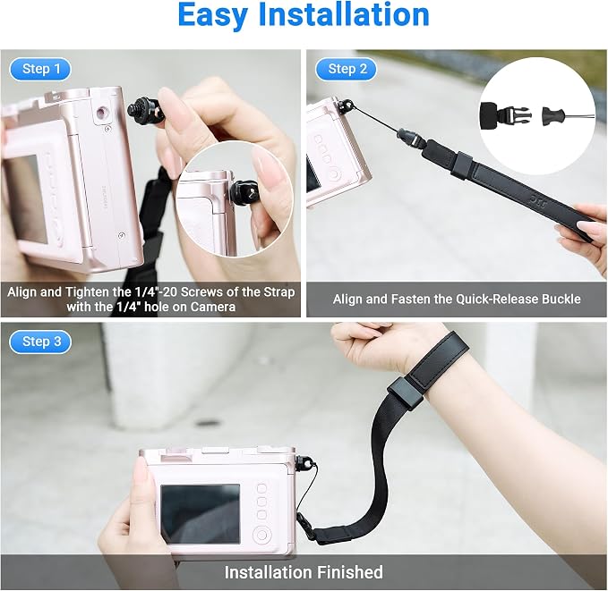 Mini EVO Strap, Adjustable Nylon Camera Hand Wrist Strap Lanyard with 1/4"20 & Quick Release for Ricoh GR IV III IIIx II GRIV GRIII GR4 GR3X for Sony RX100 VII ZV-1 ZV-1F ZV1F G7X Mark III II SX740 HS - Image 6