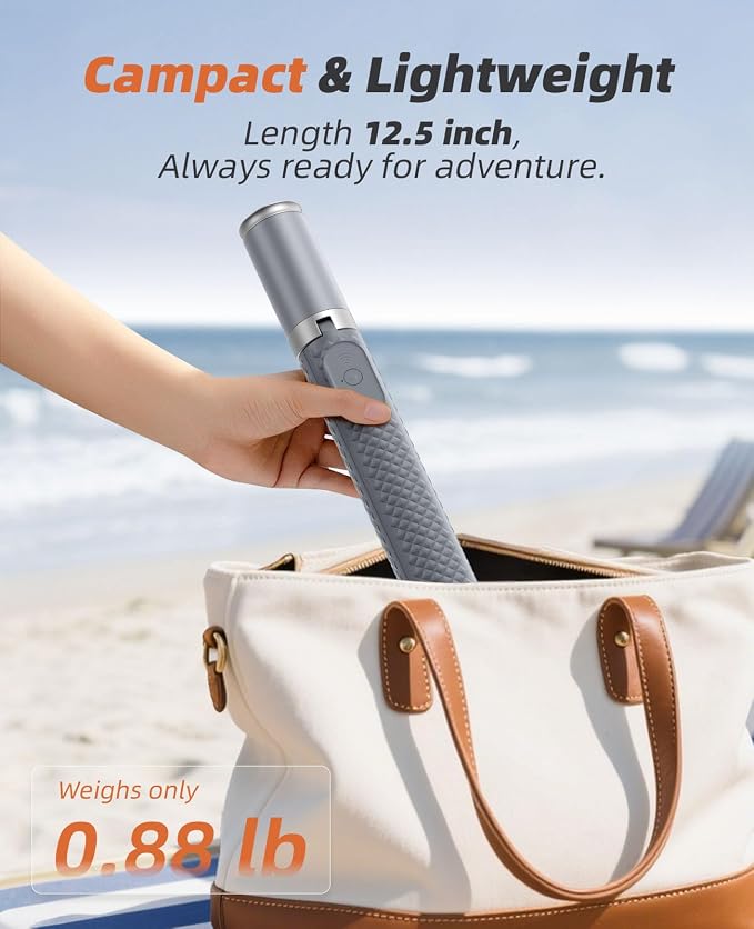 Tripod for iPhone, Selfie Stick with Remote, Stable & Durable Phone Tripod | Portable Travel Cell Phone Stand, Extendable All-in-1 Tripod for Video Recording Compatible with iPhone Android - Image 6