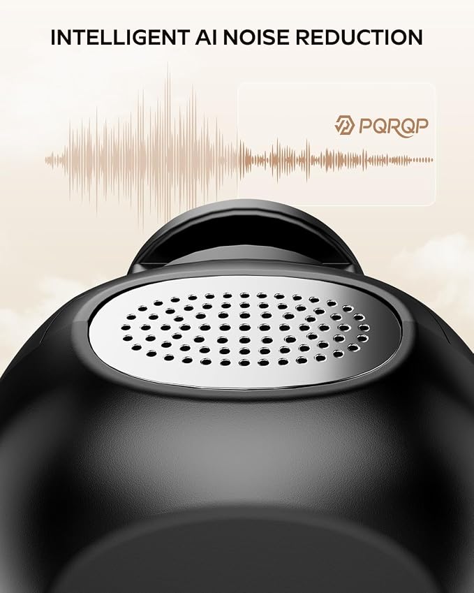 PQRQP Wireless Lavalier Microphone for iPhone/iPad/Android, 164ft Transmission, Mini Microphone with AI Noise Cancellation & Hi-Fi Sound, 24H Charging Case, Mic Ideal for Video Recording - Image 2