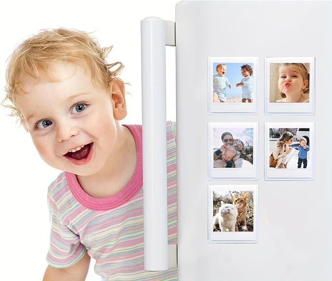 Go Magnetic Picture Frame for Polaroid Go Gen2/Gen3 Instant Camera | Picture Frame for Polaroid Go Fits 2.12x2.62 Inches Films, Magnets for Refrigerator with Transparent Cover, White, 20 Pack - Image 8