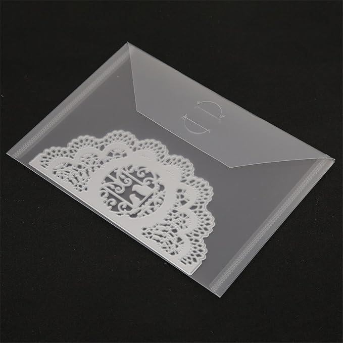 50 Pieces Clear Stamp and Die Storage Bag, Resealable Plastic Die Storage Pocket Large Die Cuts Stencil Storage Pockets for Card Making DIY Scrapbooking, 5 x 7 Inch with 6 Sheets Label Stickers - Image 5