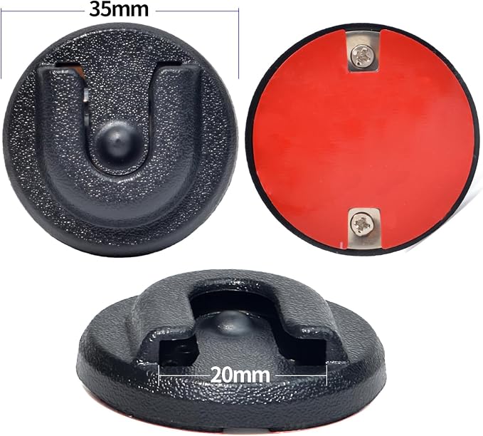 Universal Ham CB Radio Microphone Hanger, Round Knob Mic Holder Mount with Adhesive Back for Motorola HLN9073B CDM1250 CDM750 GM300 M1225 GM3688 GTX800 Kenwood TK768G TK868G TM471A (Pack of 5) - Image 2