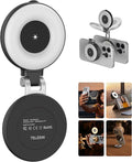 TELESIN C03 Strong Magnetic Phone Selfie Light for iPhone Magsafe | CRI97 360° LED Beauty Selfie Ring Fill Light with Mirror for Selfies/Photography/TikTok/Zoom Calls/Video Conference(Black) by telesin