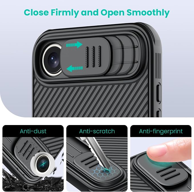 Nillkin Magnetic for iPhone 17E/16E Case MagSafe, Upgraded Slide Camera Cover, Compatible with MagSafe, [Shockproof Protective] Slim Case for iPhone 17E(2026)/16E(2025) 6.1 inch, Black ﻿ - Image 3