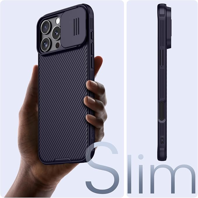 Nillkin Magnetic for iPhone 16 Pro Max Case, Upgraded Slide Camera Protection, Compatible with Magsafe, Slim Shockproof Protective Phone Case for 16 Pro Max 6.9 inch, Dark Pueple - Image 4