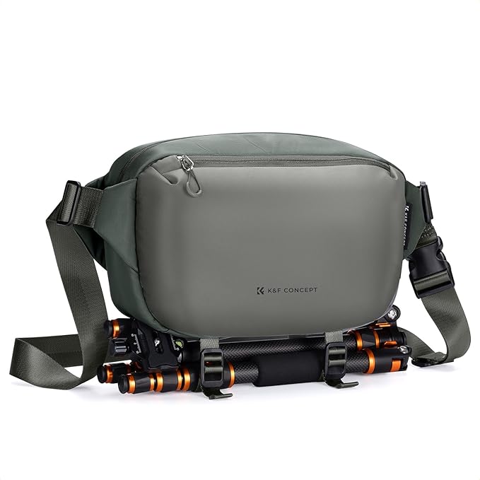 K&F CONCEPT 2 in 1 Camera Sling Bag, Everyday Shoulder Bag | Multifunction Photography Compact Crossbody DSLR Portable Bag, Compatible for Canon/Nikon/Sony, BS01 by KFCONCEPT