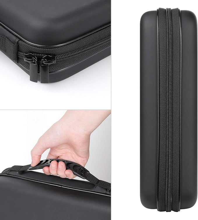 alavisxf xx CD Case, 192 Capacity Protective Zipper Disc Wallet for Car | EVA Shock-resistant, Double Zipper Closure, Portable Handle, DVD Storage Organizer, Anti-Slip Sleeves, for Home Office Travel - Image 3