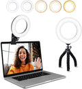 Video Conference Lighting Kit, Ring Light Clip on Laptop Monitor with 5 Dimmable Color & 5 Brightness Level for Webcam Lighting/Zoom Lighting/Remote Working/Self Broadcasting and Live Streaming, etc. by ACMEZING