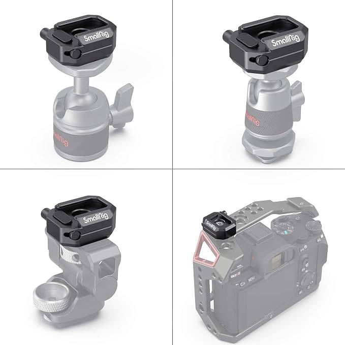 SmallRig Universal Cold Shoe Mount with Safety Release - 2797 | Multi-Functional Shoe Adapter, Mounts Mic/LED Light on DSLR Camera Rig, Safety Release Design for Secure Attachment - Image 2
