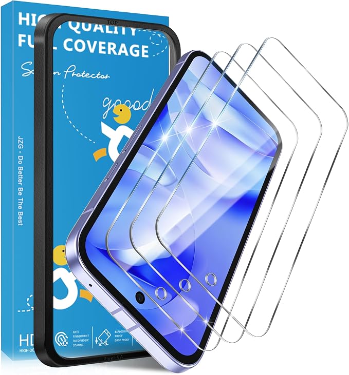 3 Pack Screen Protector for Google Pixel 9a Tempered Glass | Supports Ultrasonic Fingerprint Unlocking, Featuring Anti-Scratch 9H Hardness & Easy Alignment Kit by JavoYion