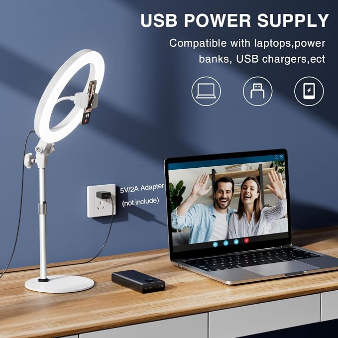 Desk Ring Light with Stand for Computer, Zoom Lighting for Computer | 30 Light Modes for Video Conference, Video Calls, Home Office, Desk Lighting for Video Recording, Podcast, Webcam, Stream - Image 10