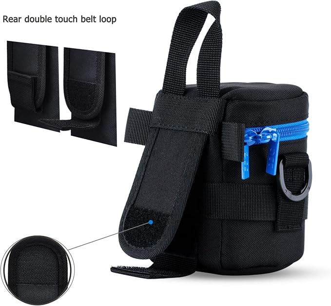 Camera Lens Case Bag for Canon RF-S 18-150mm EF 50mm f/1.8 Below 2.95x3.9" | Camera Lens Carrying Bag for Canon EF-S 18-55mm II for Nikon AF 50mm f1.8D AF-S 50 mm f1.8G 18-55mm Fuji XF 23mm 35mm F2 - Image 4