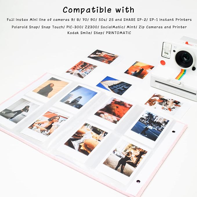 Polaroid Photo Album 2x3, Pack of 2 Linen Picture Book, Each Mini Album Holds 208 Photos for Fujifilm Instax Mini Polaroid Snap - Image 5
