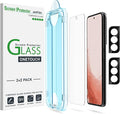 amFilm OneTouch for Samsung Galaxy S22+ Plus Screen Protector TemperedGlass | Auto-Alignment, 30s Install, Bubble Free, Scratch & Drop Protection, HD Clear, Camera Lens Protector, 2+2 Pack (S22P-6.6'') by amFilm