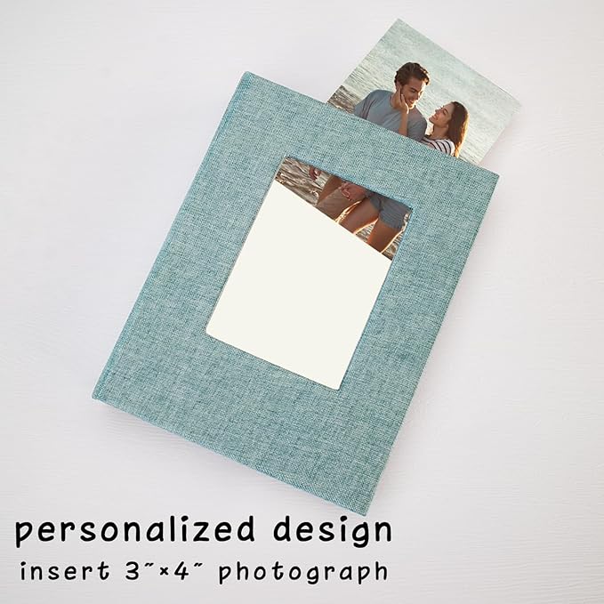 Small Photo Album 5x7, Pack of 2 Linen Picture Book, Each Mini 26-Page Album Holds 52 Photos, Art Presentation Folder for Postcards & Picture Storage - Image 2