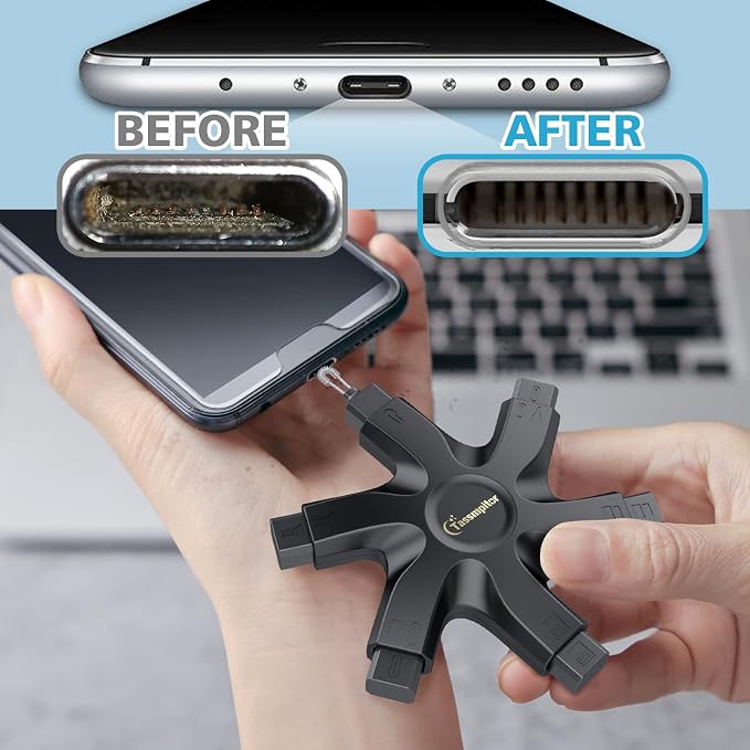 iPhone Cleaning Kit for Charging Port Cleaner,Lightning Charger Connector | Speaker Cable,AirPod Pro Cell Phone，Cleaning Putty，Repair Restore Tool,Thin Cleaning Brushes,Microfiber Cloths,Port Pick - Image 2
