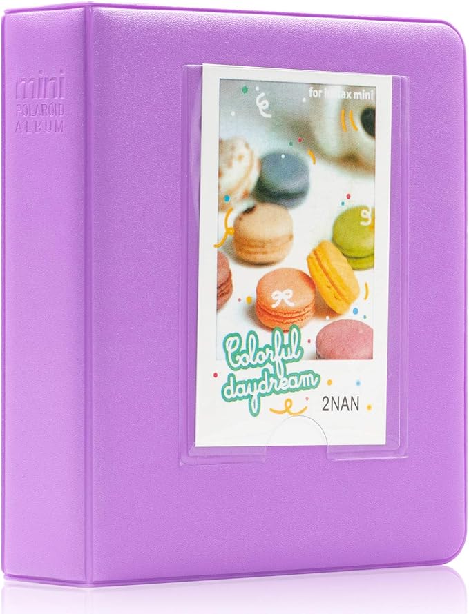 Ablus 64 Pockets Photo Album for Fujifilm Instax Mini 11 90 70 50S 26 25 9 8 8+ 7S Instant Camera, Polaroid Snap Z2300 PIC-300P Film & Kpop Photocards(Purple) by Ablus