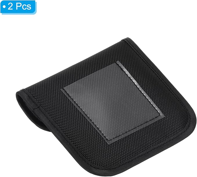 PATIKIL 120x120mm Lens Filter Case, 2Pcs Camera Filter Case Portable Lens Filter Pouch Photography Fit Camera Bag Coat Pocket Drone, Black - Image 3