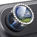 for iPhone 17 Air Camera Lens Protector Cover Bling Diamond, Black | Individual Metal, 9H Hardness, Scratch Resistant, Shockproof, Drop Protection, Case Friendly, Stylish Accessories by Xfilm