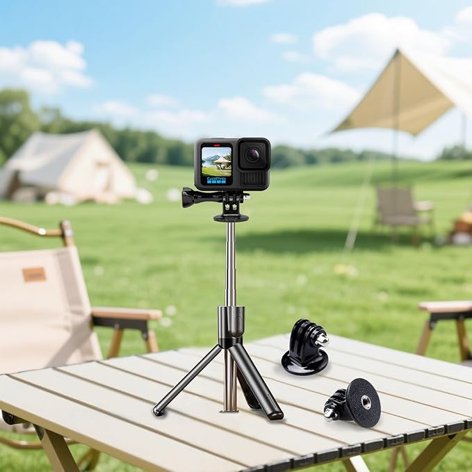 Suptig Tripod Mount Adapter for Gopro Mission 1 Pro, Gopro Hero 13, Hero 12, 11, 10, 9, 8, 7, 6, 5, 4, 3, Hero Session, Lite Hero, Gopro Max, Akaso, DJI osmo Action, Inst360, Akaso Action Camera - Image 6