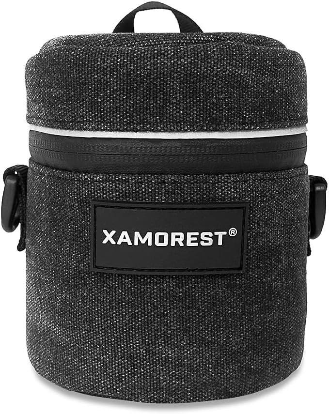 Camera Lens Case Lens Bag Compatible (3.15" x 3.74"(Canvas, Black)) - Image 2