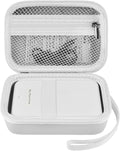 Case for Canon Ivy 2 / CLIQ+2/ CLIQ 2/ for KODAK Step Mini Photo Printer | Hard-shell EVA case, Zippered Mesh Pocket Fits Photo Paper & Cable, Securing Straps, Detachable Handle, Case Only, White by Againmore