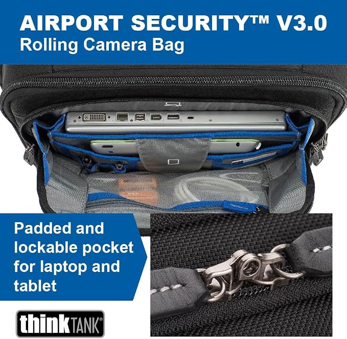 Think Tank Airport Security V3.0 Rolling Carry-On Camera Bag - Black - Image 7