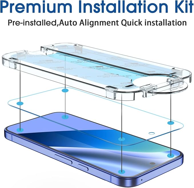 amFilm OneTouch for Google Pixel 10a Screen Protector 6.3'' Tempered Glass | 30s Auto-Alignment, Bubble Free, Scratch & Drop Protection, HD Clear, Camera Lens Protector, 2+2 Pack (Pixel 10a-6.3") - Image 3