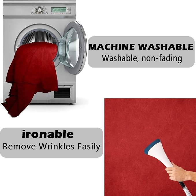 8x10ft Abstract Dark Red Photography Backdrop for Professional Studio Backgrounds Retro Red Photo Backdrop Prop Portrait Photo Backdrops for Photoshoot Ombre Backdrop Curtains Rod Pocket on Top - Image 7