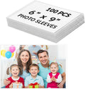 6x9 Photo Sleeves 100 Pcs, Acid-Free Archival Quality - Crystal Clear Photo Storage Protectors for 8'' Pictures & Art Prints, Standard A5 Paper & Statement (Half Letter) Documents, Family Albums by Freude