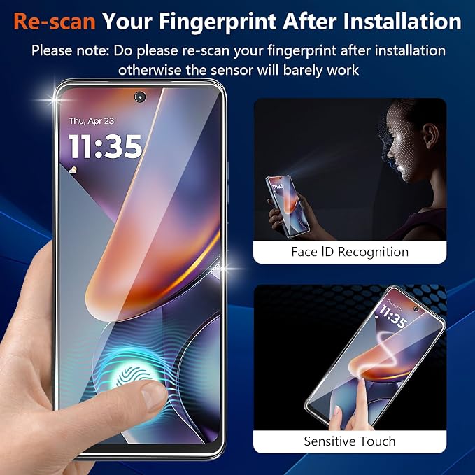 (3+2 Pack) Designed for Motorola Moto G 5G 2025 Tempered Glass Screen Protector + Camera Lens Protector,[3D Touch][Bubble-Free][Anti-Scratch] Screen Protector Glass For Motorola G 5G 2025 - Image 4