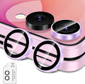 for Samsung Galaxy Z Flip 8 Camera Lens Protector, Individual Metal Ring Tempered Glass Lens Cover, [Strong Adsorption] Scratch Resistant Ultra-Thin HD Clear Lens Cover, 1 Set-Purple Ring by Btscase