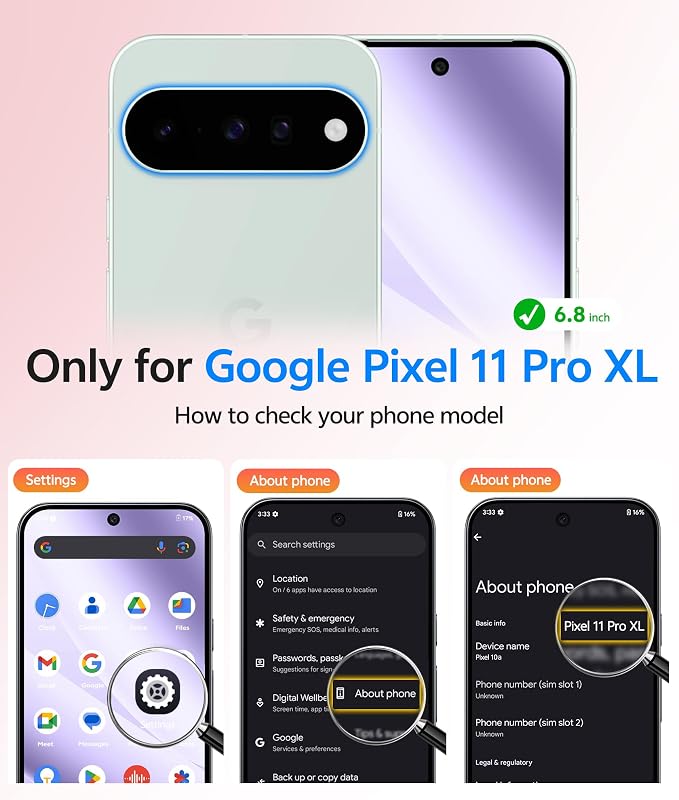 FNTCASE for Google Pixel 11 Pro XL Case, Fit for Magsafe, Screen Protector | Translucent Matte Magnetic Back, 14FT Military Grade Drop Protection, Shockproof Protective Phone Cover, Light Purple - Image 2