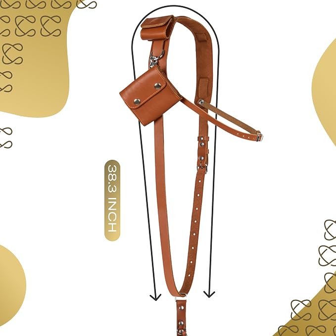 Leather Camera Strap Crossbody for DSLR, Mirrorless – Secure Dual Mount, Quick Release for Professional Photography - Image 2