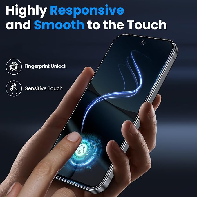 for Google Pixel 10 Pro XL Privacy Screen Protector & Lens Protector | 2+2 Pack, Anti Spy, Support Fingerprint Unlock, 9H Hardness Tempered Glass Film, Case Friendly, Bubble Free, Anti-dust - Image 3