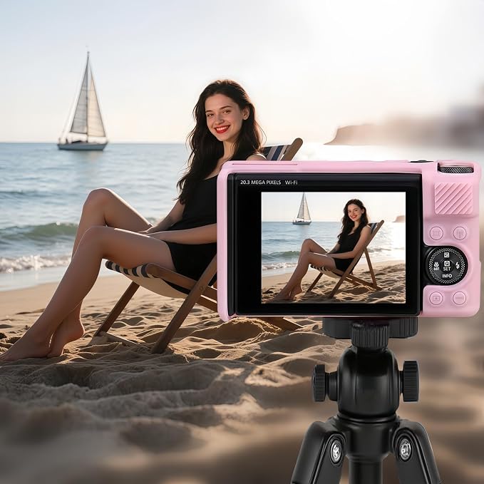 Camera Case for Canon PowerShot SX740/ SX730 Digital Camera, SX740 HS Case | Soft Silicone Protective Case Removable Lens Cover, Comes with 2 Screen Protectors and 1 Wrist Strap. (Pink) - Image 3