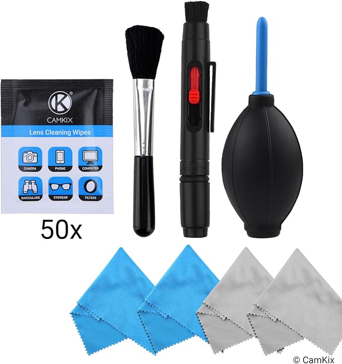 Camera Lens Cleaning Kit - Air Blower, Cleaning Brush, 2in1 Lens Cleaning Pen, 50 Individually Wrapped Wet Tissues and 4 Microfiber Cloths - Image 9